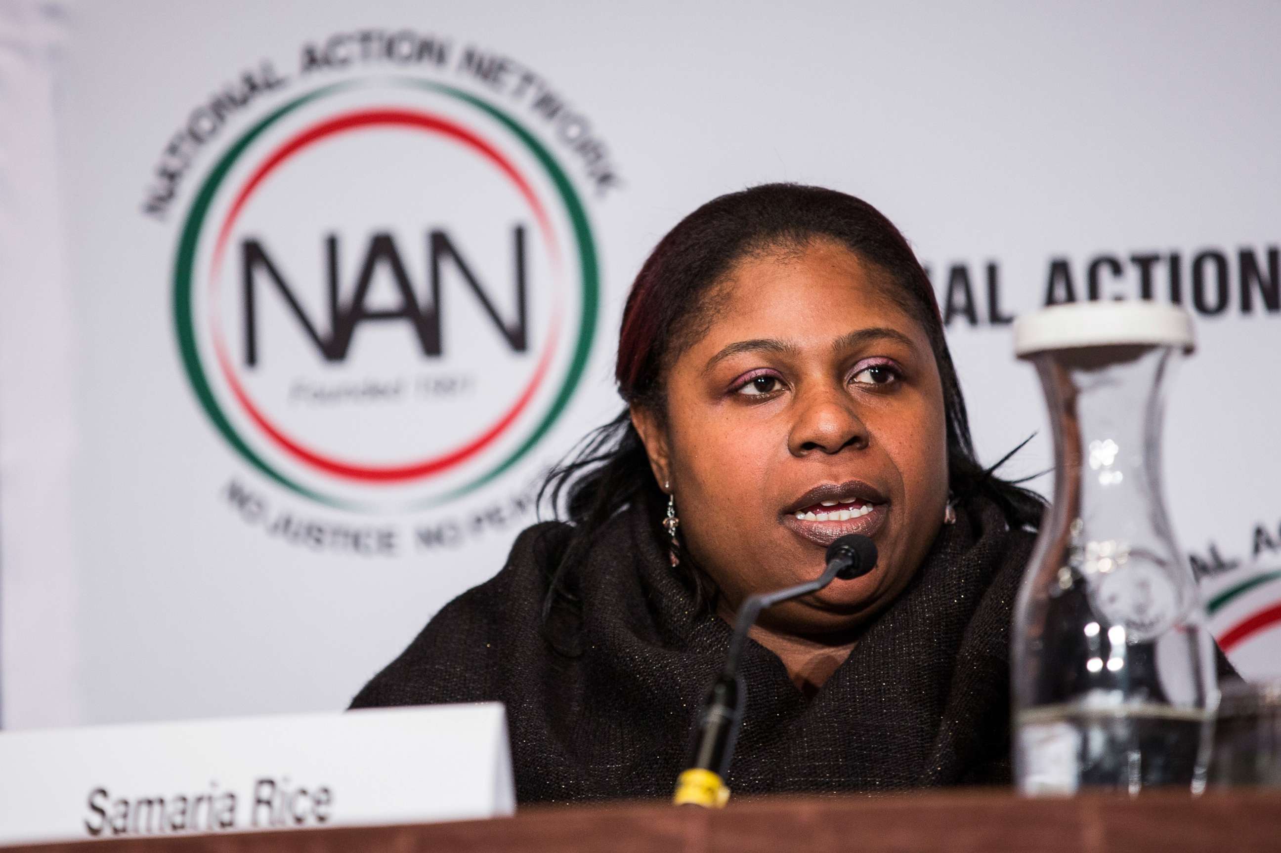 PHOTO: Samaria Rice, mother of Tamir Rice, who was shot to death by a police officer, spoke at the National Action Network (NAN) national convention, April 8, 2015 in New York.