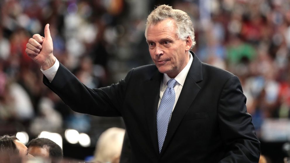 PHOTO: Gov. Terry McAuliffe delivers remarks on the second day of the Democratic National Convention at the Wells Fargo Center, July 26, 2016 in Philadelphia.  