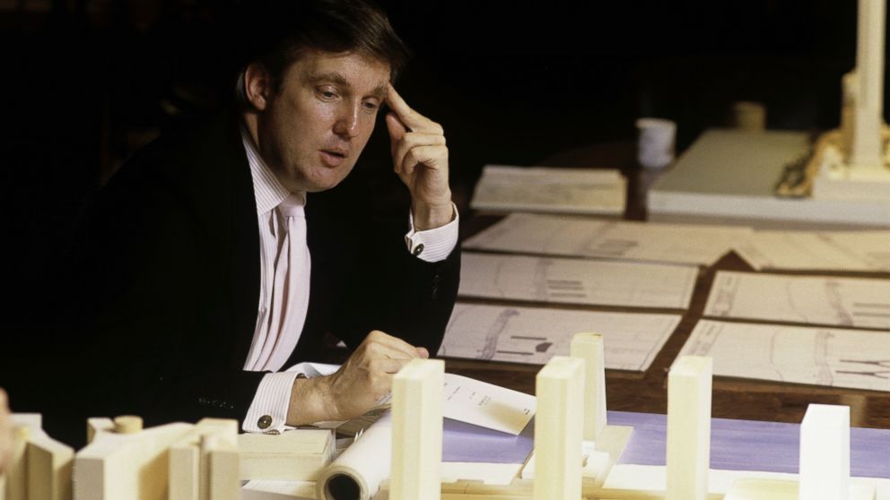 Donald Trump, real estate mogul, entrepreneur, and billionare spends most of his day attending board meetings in which he manages the construction of his buildings in his offices on August 1987 in New York City.