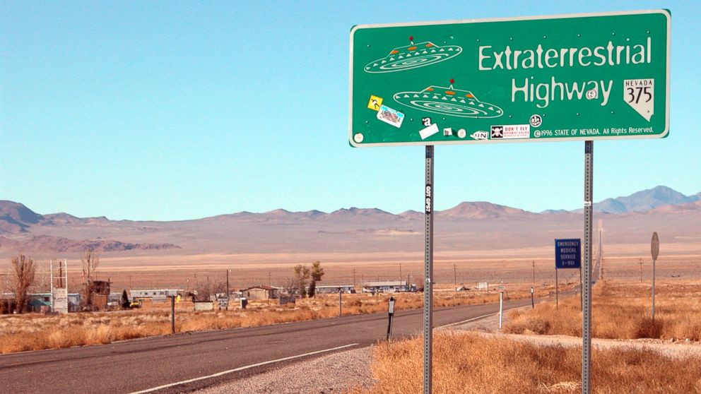 Nevada's Extraterrestrial Highway, Highway 375, is pictured in this undated file photo.