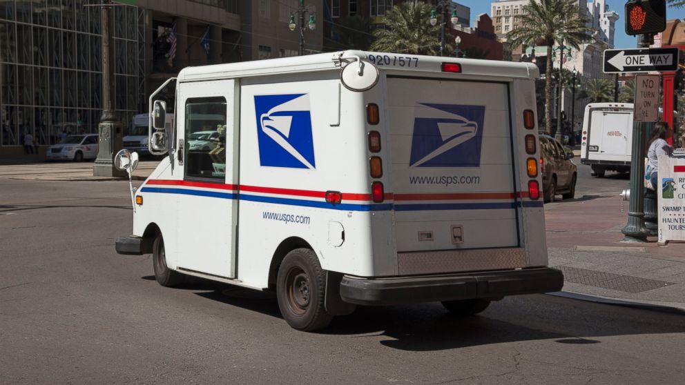 USPS mail van in New Orleans. 