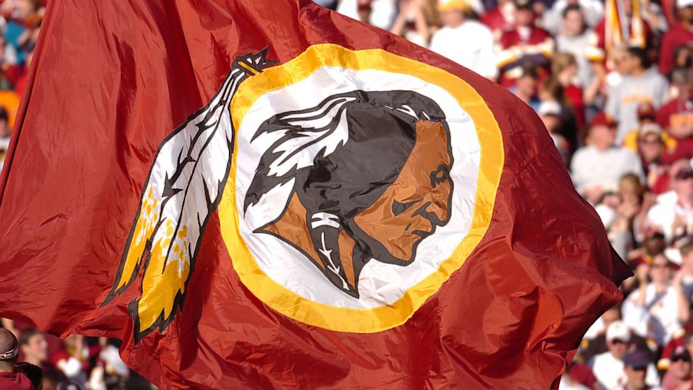 The Washington Redskins mascot stands on the sidelines during the News  Photo - Getty Images