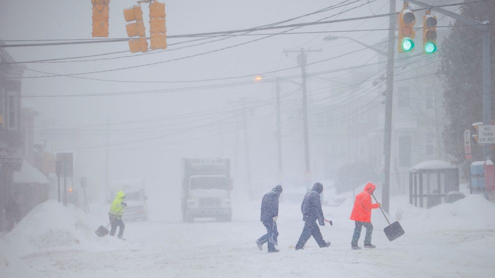 Whiteout conditions met Medford residents, Feb. 2, 2015, while a storm dumped snow in Medford, Mass. 
