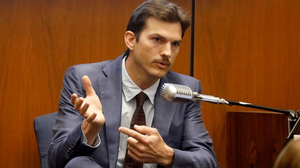PHOTO: Ashton Kutcher testifies in the murder trial of Michael Gargiulo in Los Angeles Superior Court, May 29, 2019. 