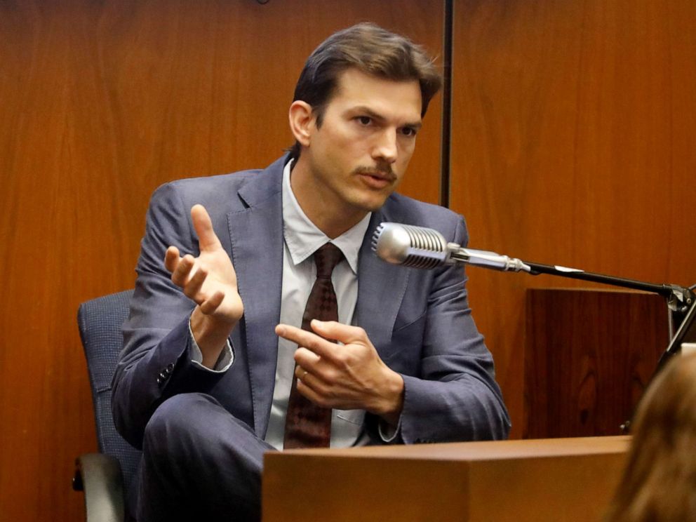 PHOTO: Ashton Kutcher testifies in the murder trial of Michael Gargiulo in Los Angeles Superior Court, May 29, 2019. 