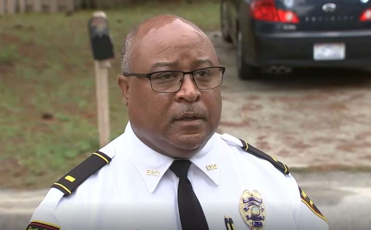 PHOTO: Spokesperson for the Fayetteville Police Department in North Carolina addresses the media regarding a 2-year-old boy suffering an apparent self-inflicted gunshot would while two adults and a teen were home with him on Wednesday, Sept. 16, 2020.