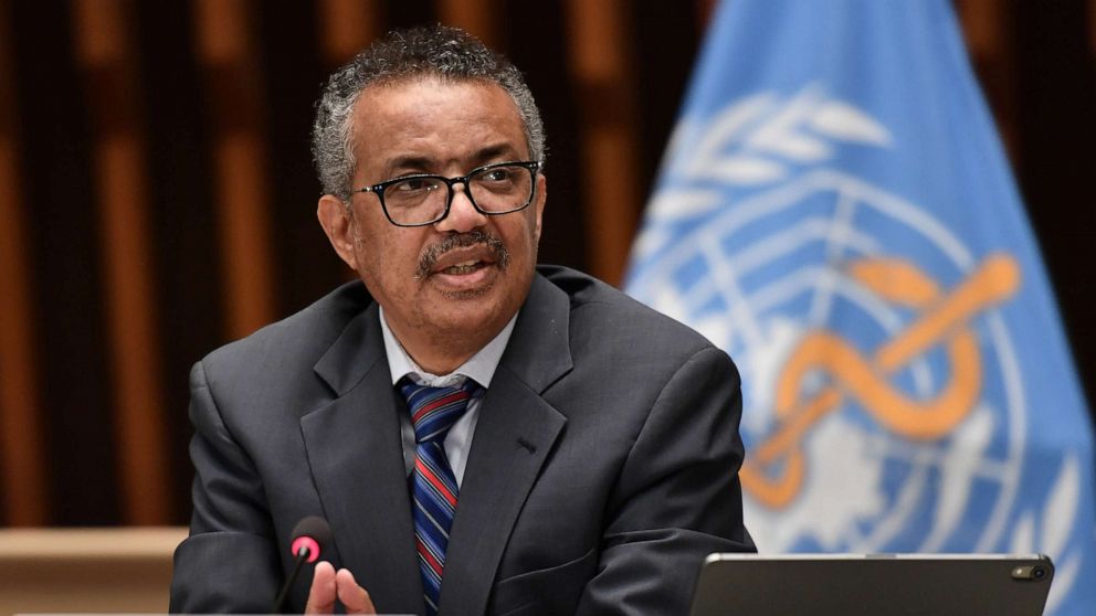 PHOTO: World Health Organization (WHO) Director-General Tedros Adhanom Ghebreyesus attends a press conference organised by the Geneva Association of United Nations Correspondents on July 3, 2020 in Geneva.