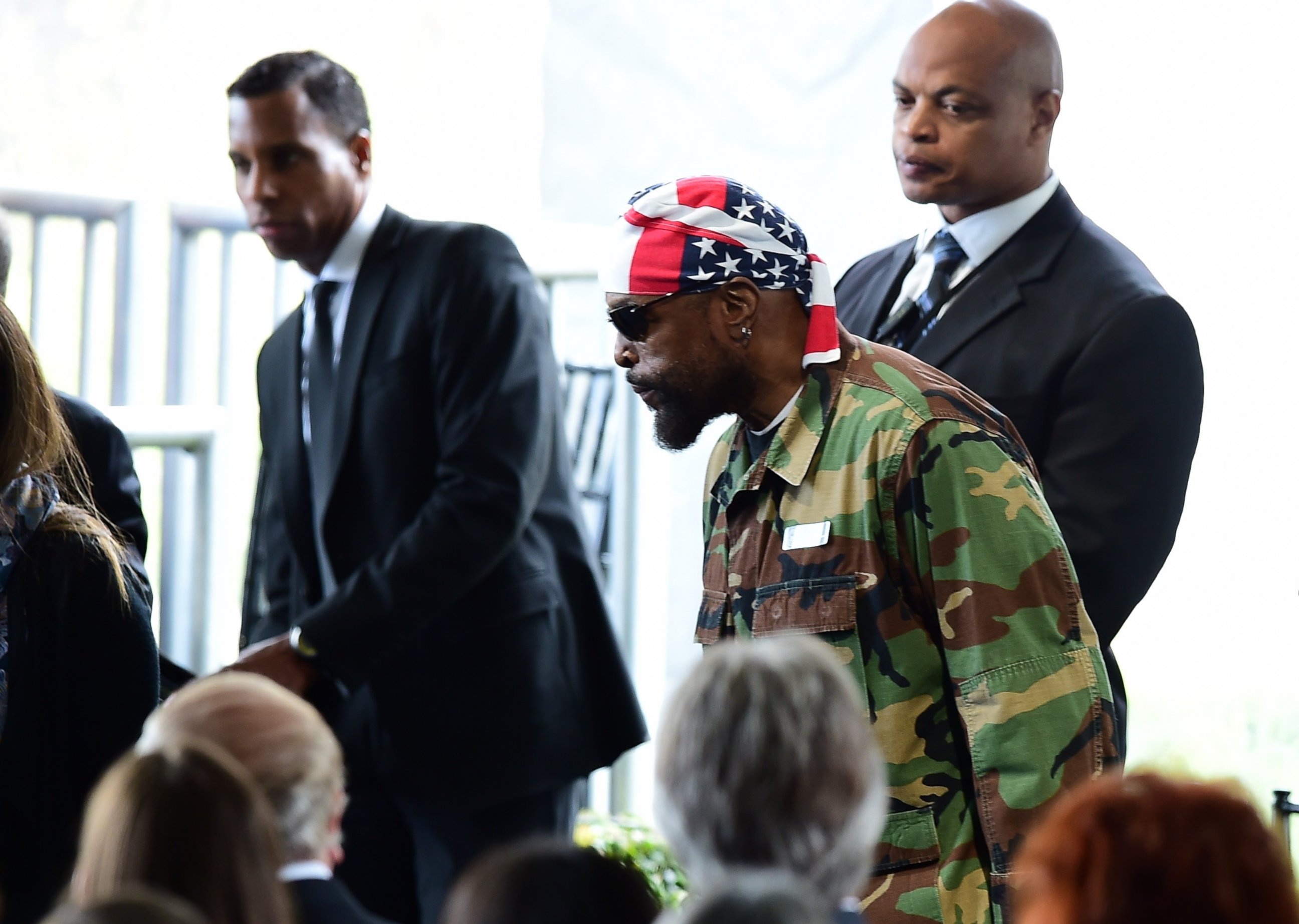 PHOTO: Mr. T arrives for the funeral service of US former First Lady Nancy Reagan, March 11, 2016, at the Ronald Reagan Presidential Library in Simi Valley, California.  