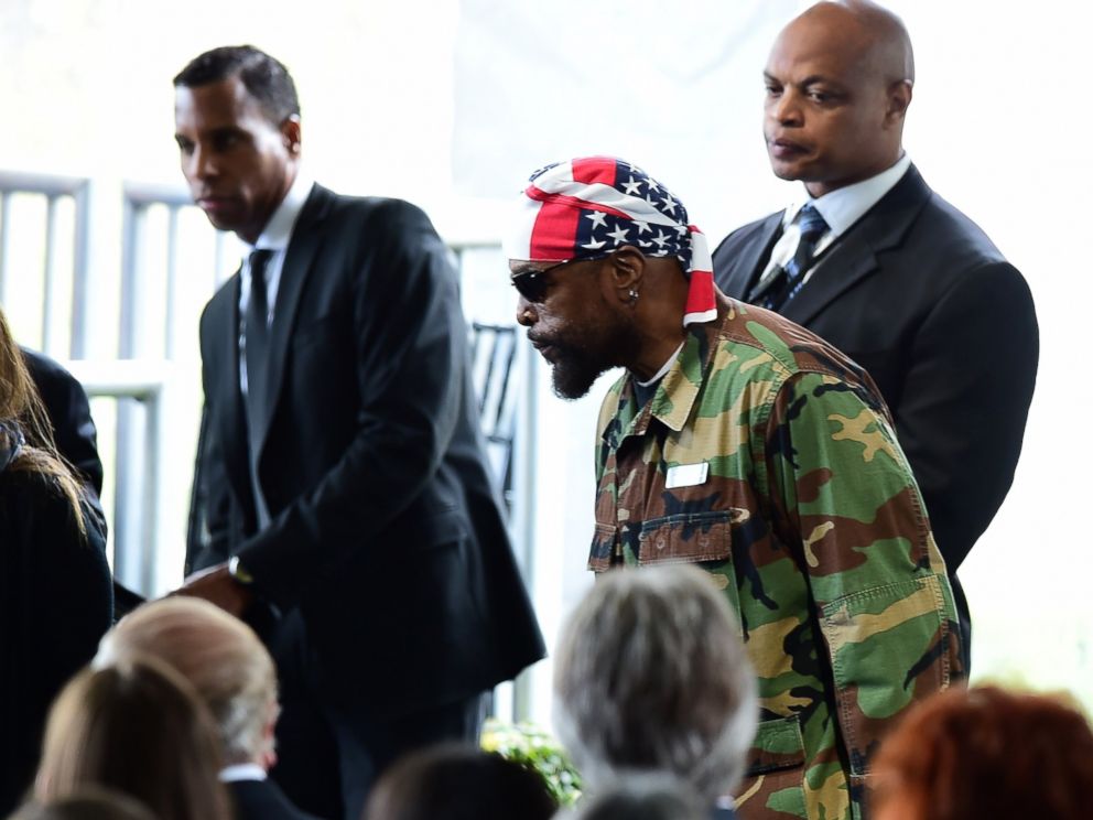 PHOTO: Mr. T arrives for the funeral service of US former First Lady Nancy Reagan, March 11, 2016, at the Ronald Reagan Presidential Library in Simi Valley, California.