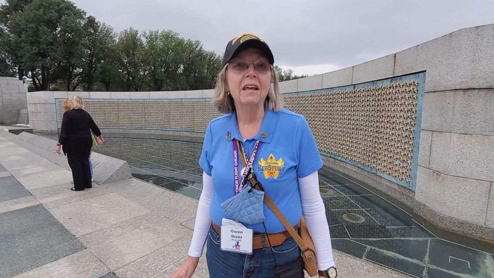 PHOTO: Veteran Gwen Diehl, pictured in Washington, D.C., was in the service from 1972 to 1993.