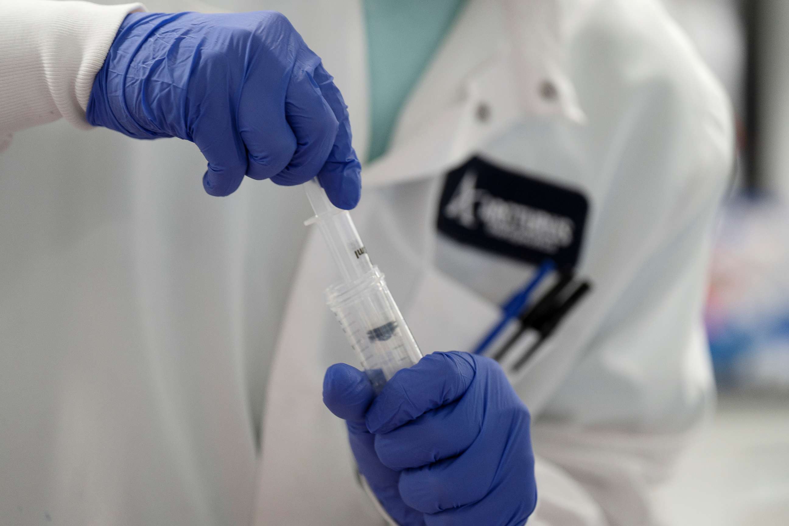 PHOTO: A scientist conducts research on a vaccine for the novel coronavirus (COVID-19) at the laboratories of RNA medicines company Arcturus Therapeutics in San Diego, California, U.S., March 17, 2020.