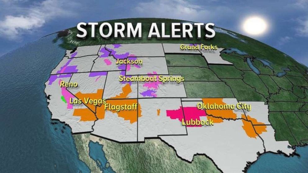 Storm alerts are in place from California to Louisiana on Friday, Nov. 17, 2017.