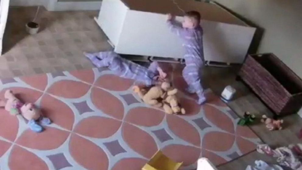 2 Year Old Saves Twin Brother From Fallen Dresser In Incredible