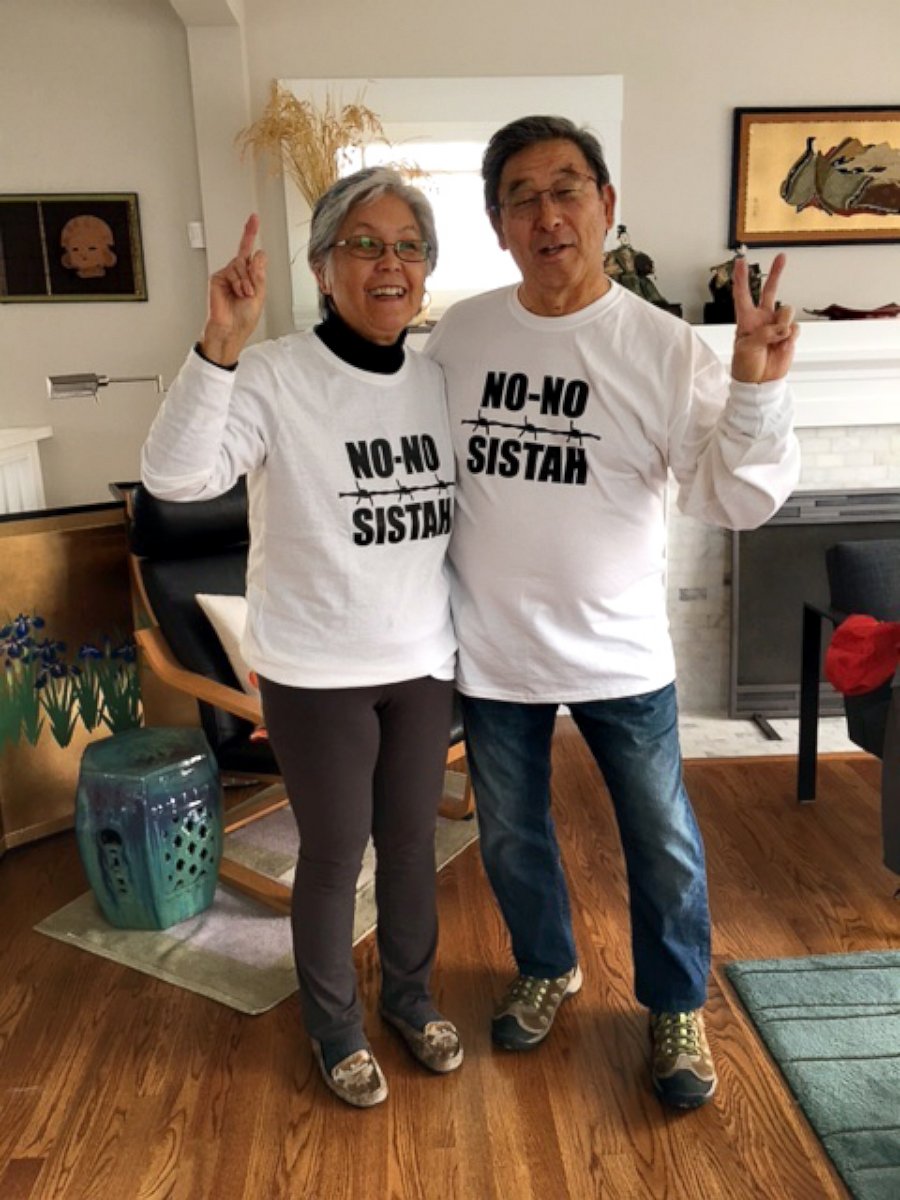 PHOTO: Satsuki Ina and brother Kiyoship on day of the Women's March, 2017.