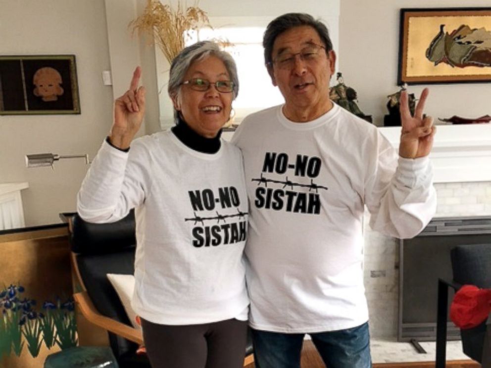 PHOTO: Satsuki Ina and brother Kiyoship on day of the Womens March, 2017.