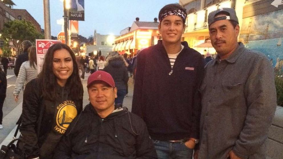 PHOTO: Priscilla Chiu poses with her father, brother and uncle in this undated family photo.
