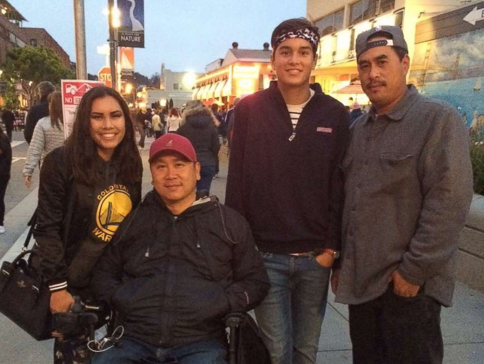 PHOTO: Priscilla Chiu poses with her father, brother and uncle in this undated family photo.