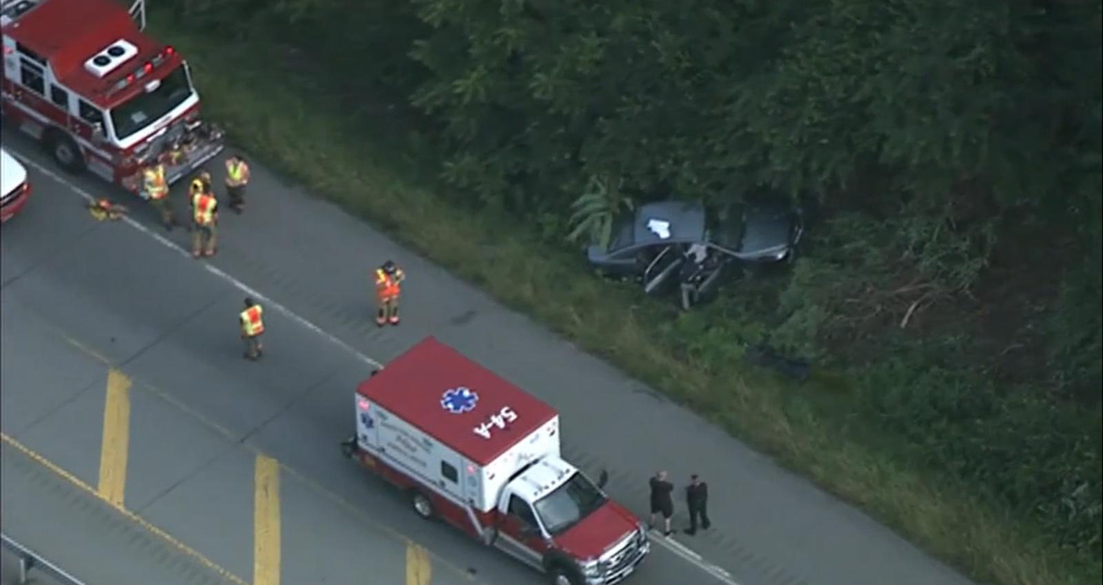 PHOTO: A scene of a crash in West Goshen Twp., Penn., June 28, 2017.