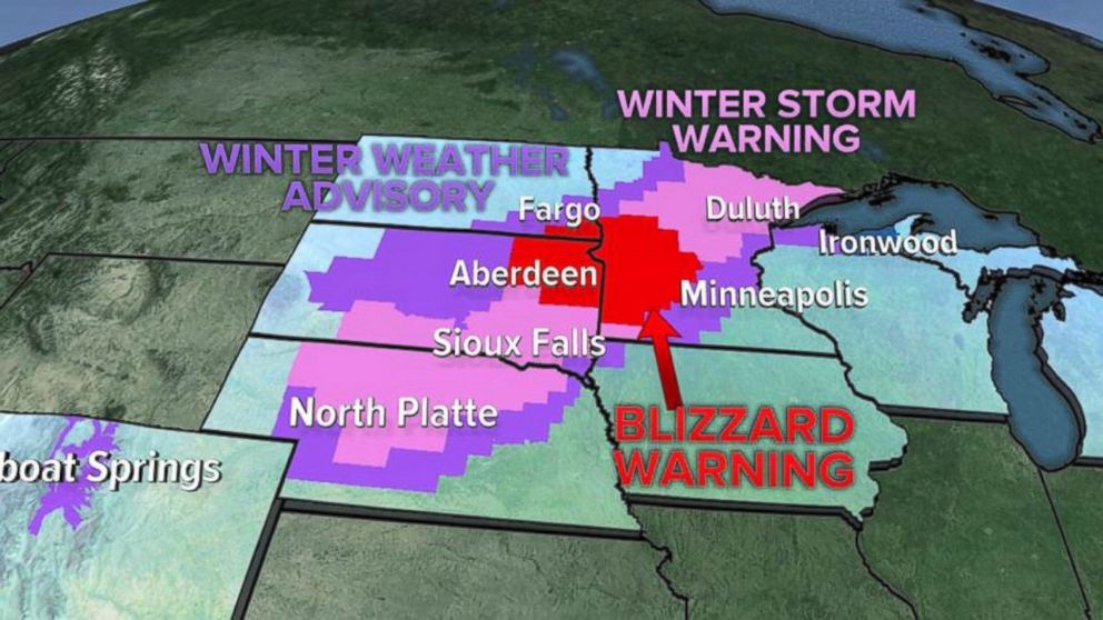 PHOTO: Wintry weather headed for the Midwest on Friday, Nov. 18, 2016. 
