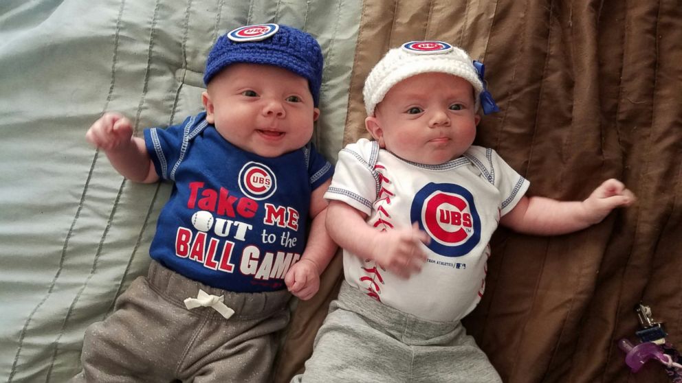 Twin babies with Cubs-inspired names getting attention
