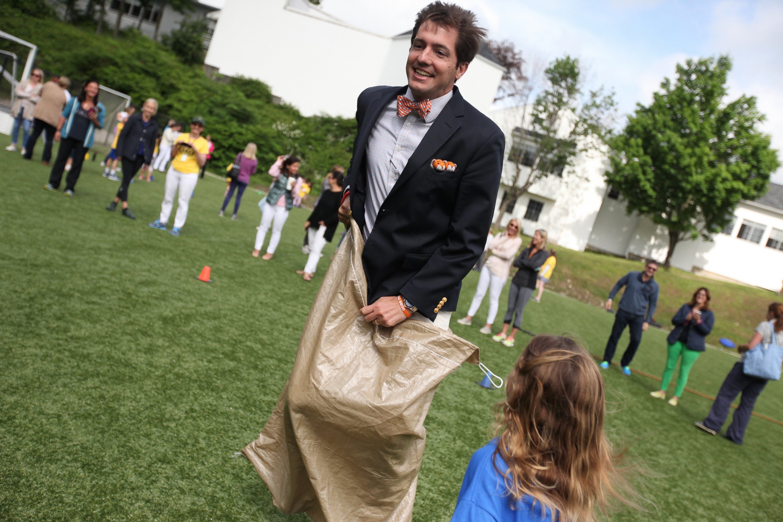 PHOTO: Andrew Niblock, the head of Greenwhich Country Day Lower School School, inspires his community as he continues his job as an educator despite being diagnosed with ALS nearly one year ago. 