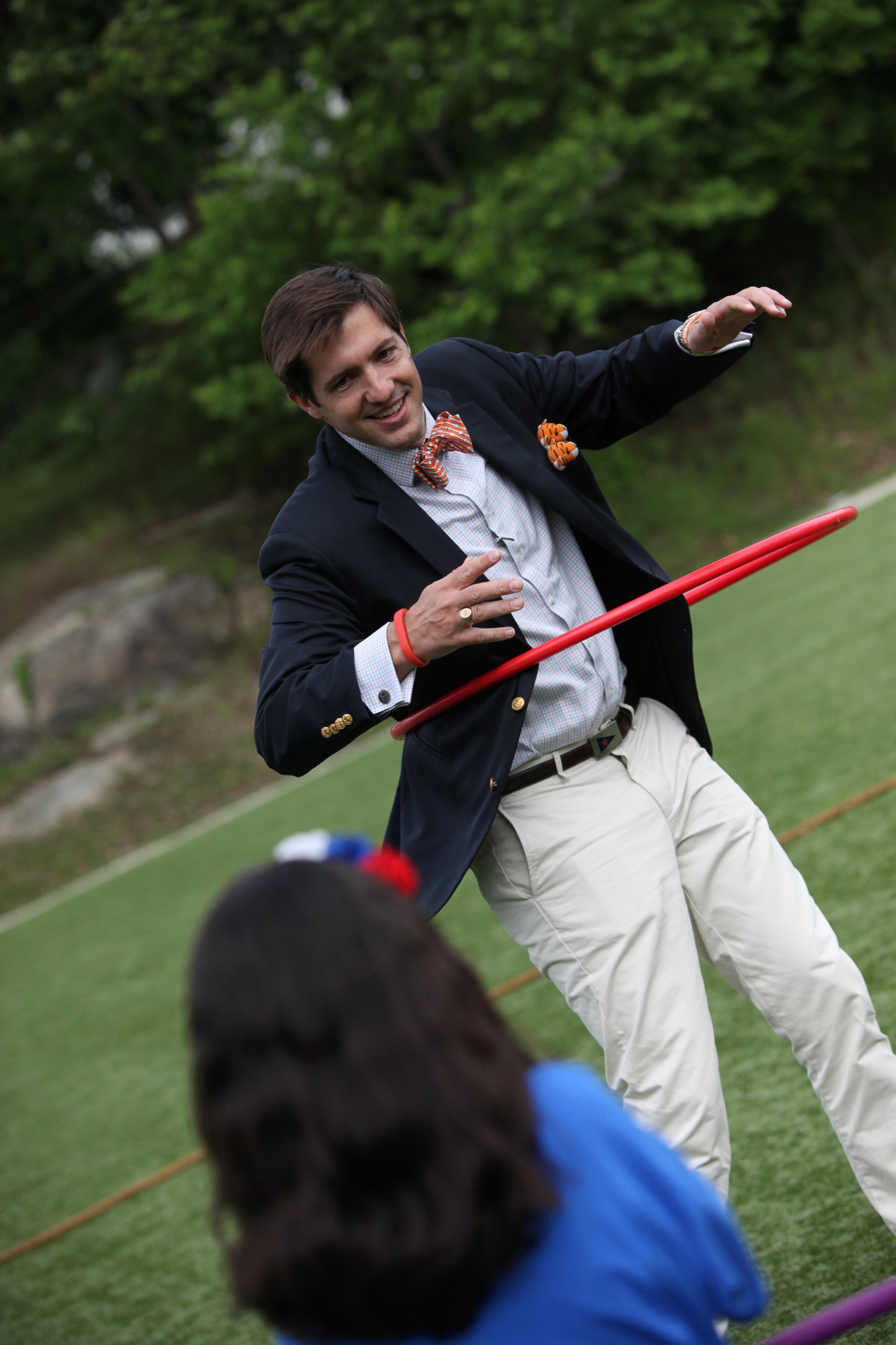 PHOTO: Andrew Niblock, the head of Greenwhich Country Day Lower School School, inspires his community as he continues his job as an educator despite being diagnosed with ALS nearly one year ago. 