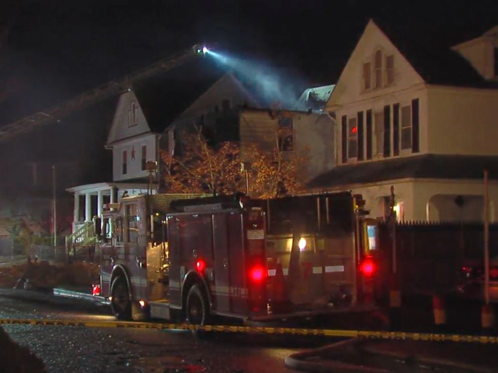 PHOTO: Firefighters are at the scene of a house fire in Baltimore, Maryland, Jan. 12, 2017.
