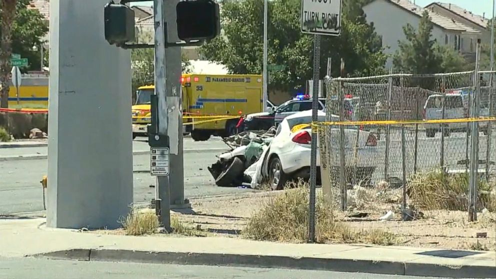 PHOTO: Las Vegas Metropolitan Police Department is investigating a crash involving a school bus, May 4, 2017. 