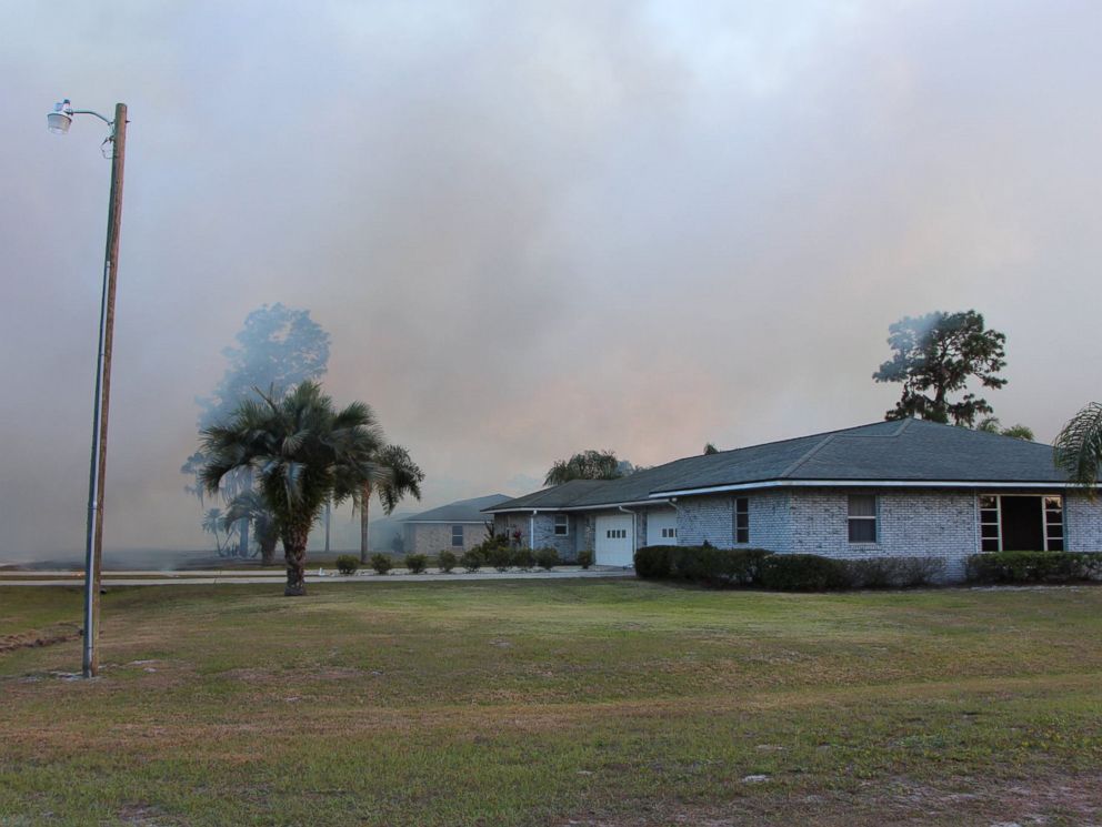 PHOTO: Polk County Fire Rescue posted this photo to their Facebook, April 22, 2017, showing the wildfire in Indian Lake Estates, Fla.