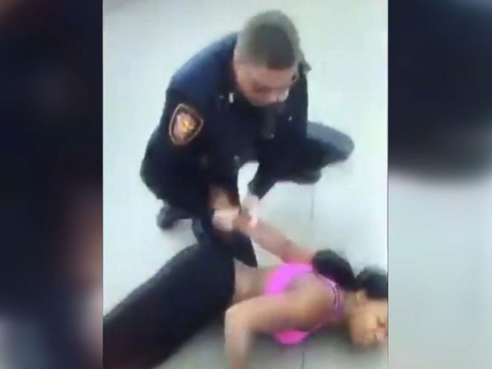PHOTO: Cellphone video shows Fort Worth Police Officer William Martin arresting the 15-year-old daughter of Jacqueline Craig.