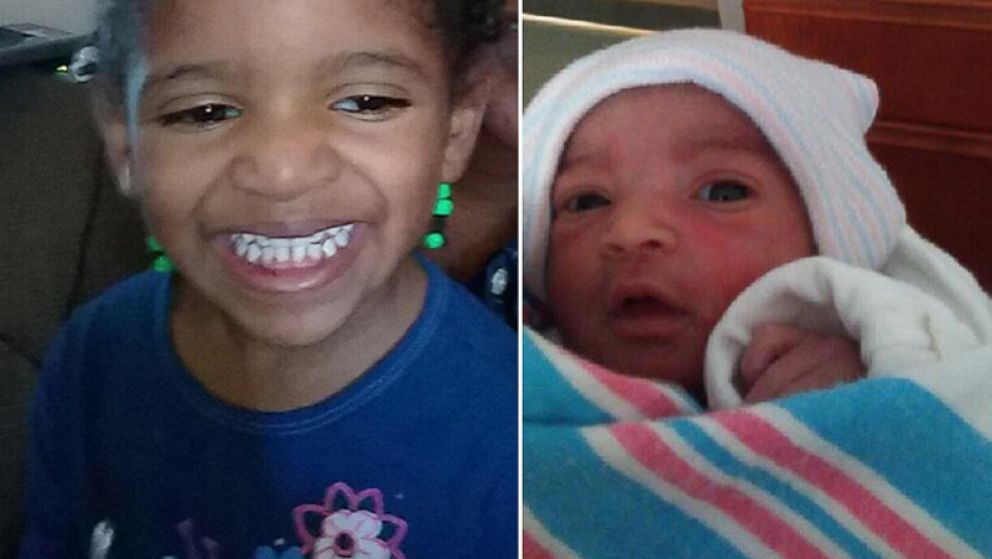 Genesis Freeman, 4 days-old, and Serenity Freeman, 2, were found stabbed to death in Hoke County, North Carolina.
