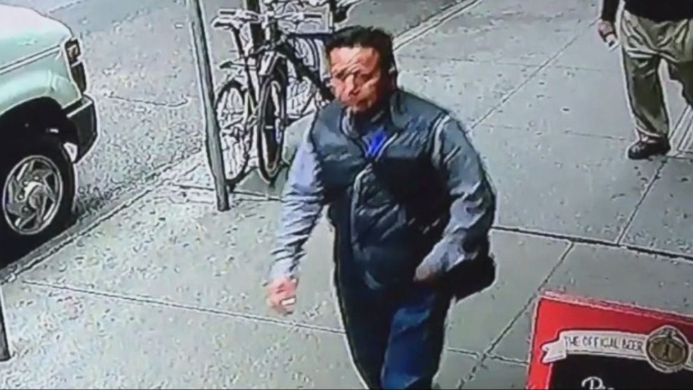 PHOTO: The New York Police Department said it is searching for an individual believed to have stolen an aluminum pail containing gold flakes valued at $1.6 million on Sept. 29, 2016. 