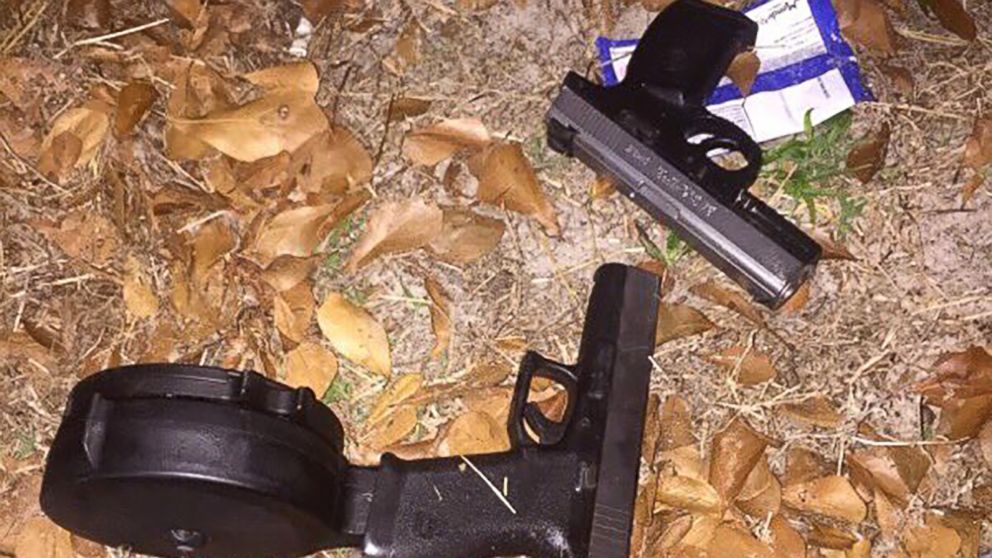 Orlando police say Markeith Loyd was wearing body armor and had these guns in his possession when he was apprehended. 