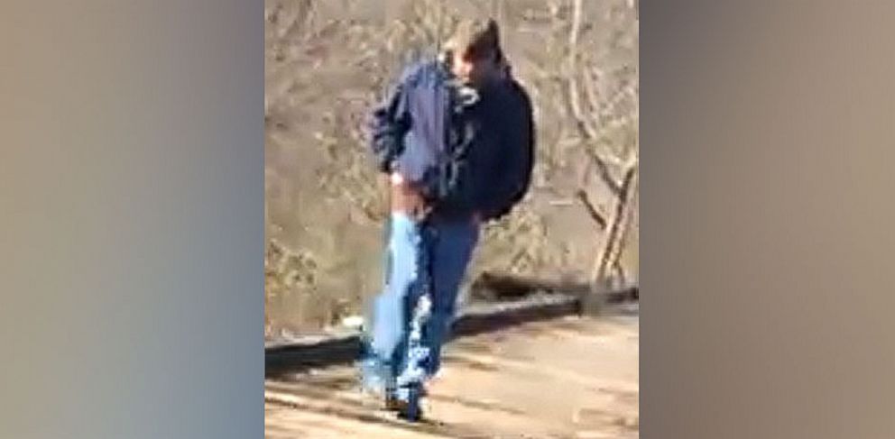 PHOTO: A photograph provided by the Indiana State Police of a subject who was on the Delphi Historic Trails, Feb. 13, 2017 around the time Abigail Williams and Liberty German were walking. 