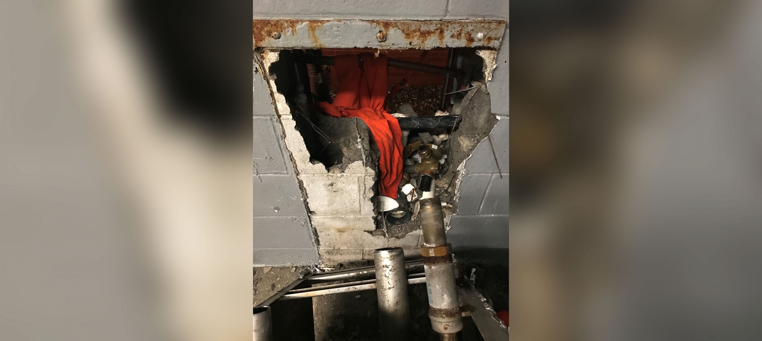 PHOTO: Six inmates escaped from a jail in Cocke County, Tennessee, by removing the toilet from the wall.