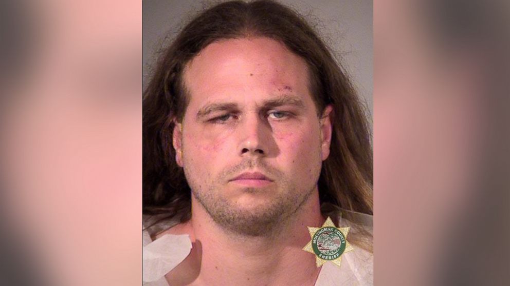 PHOTO: Jeremy Joseph Christian, 35, of North Portland, was arrested in connection with stabbings on a light-rail train in Portland, May 26, 2017.