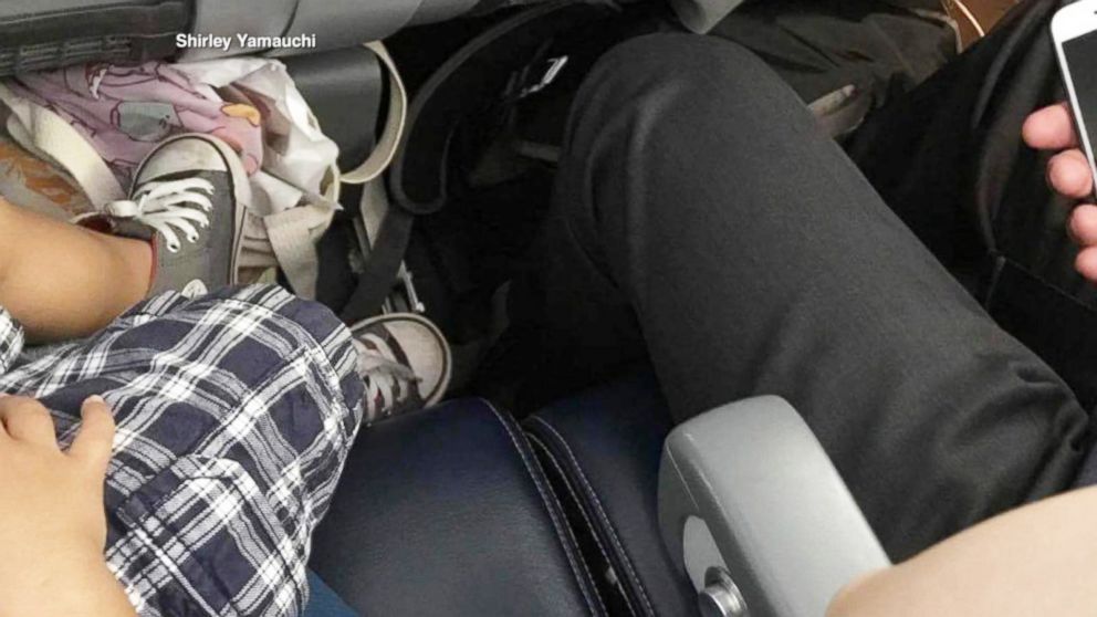 PHOTO: Shirley Yamauchi, of Hawaii, took photos of her 27-month-old son, Taizo, sitting on her lap while traveling on a United Airlines flight to Boston.

