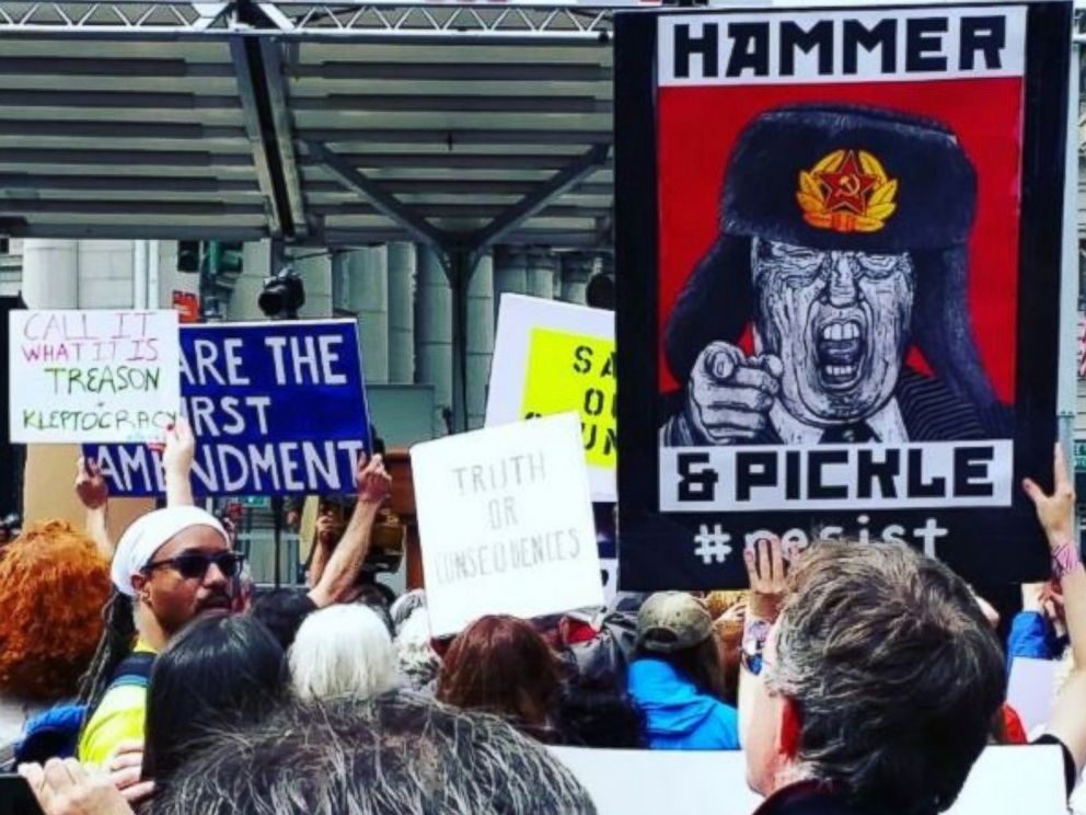 PHOTO: Anthony McGowen posted this image to Instagram on June 3, 2017 with the caption, Live at the ....March for Truth.