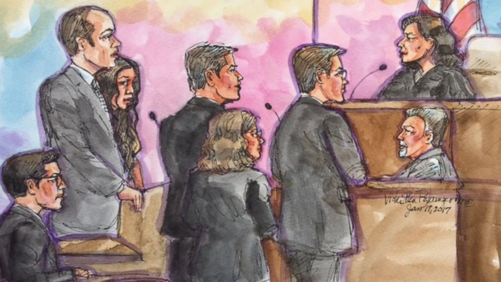 PHOTO: Gunman Omar Mateen's wife, Noor Salman, who was arrested by the FBI Monday, appeared in federal court in California on Jan. 17, 2017.