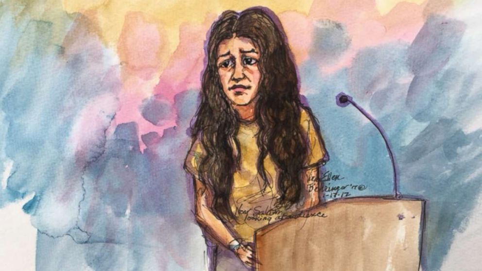 PHOTO: Gunman Omar Mateen's wife, Noor Salman, who was arrested by the FBI Monday in San Francisco, appeared in federal court on Jan. 17, 2017.