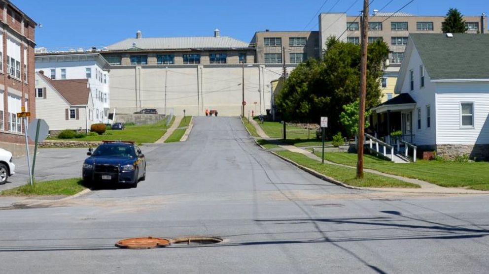 PHOTO: The manhole Richard Matt and David Sweat used to escape from prison in June 2015.