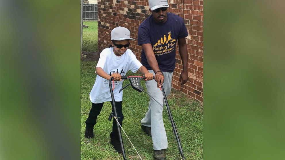 Raising Men Lawn Care Service mows lawns for free for elderly and disabled people as well as veterans and single moms. 