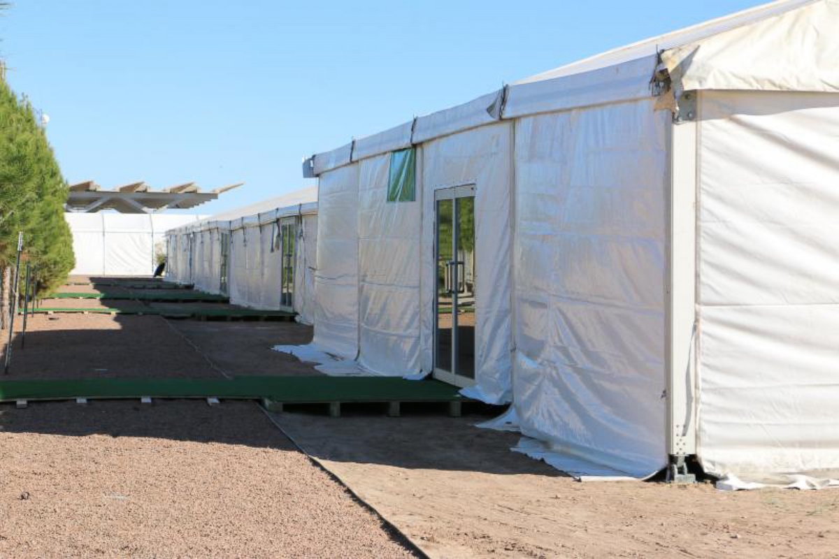 PHOTO: The temporary CBP facility in Tornillo, Texas, can hold up to 500 people and was set up to accommodate the surge of illegal immigrants on the U.S.-Mexico border.