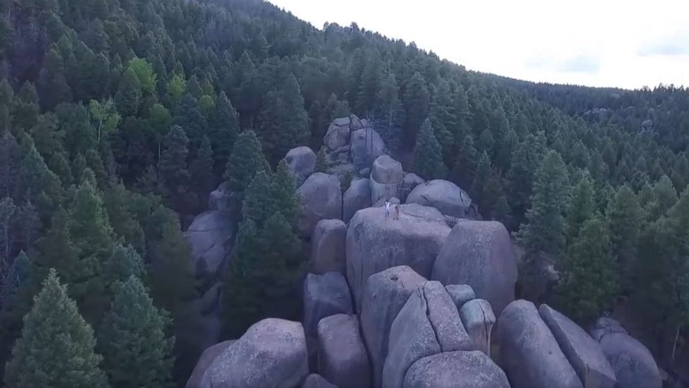 A screen grab from UAV footage taken June 15, 2017 Devil's Head Search Mission posted by Douglas County Search and Rescue in Colorado.