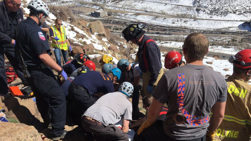 Hiker rescued after becoming trapped under 1,500-pound boulder - ABC News