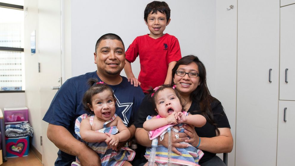 PHOTO: The Mata family is seen after conjoined twins Adeline and Knatalye underwent successful separation surgery.