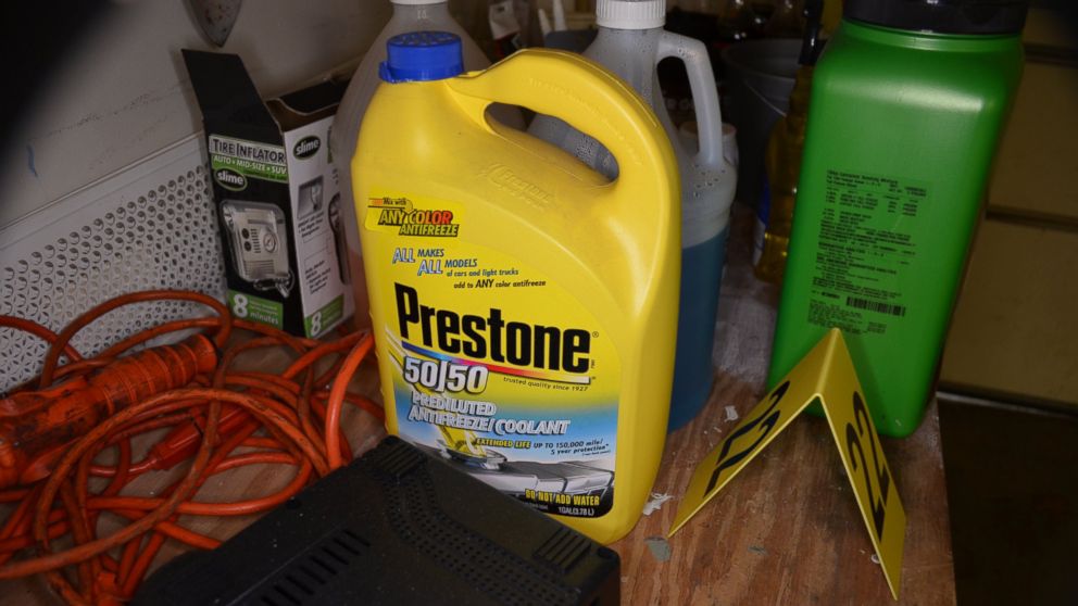 PHOTO: Anti-freeze found in Diane Staudte's home is pictured in this police evidence photo.