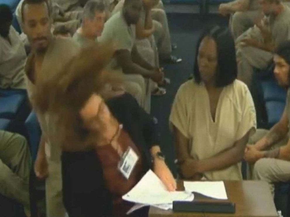 PHOTO: A Florida defense attorney was rushed to the hospital on Wednesday after an inmate punched her in the head.