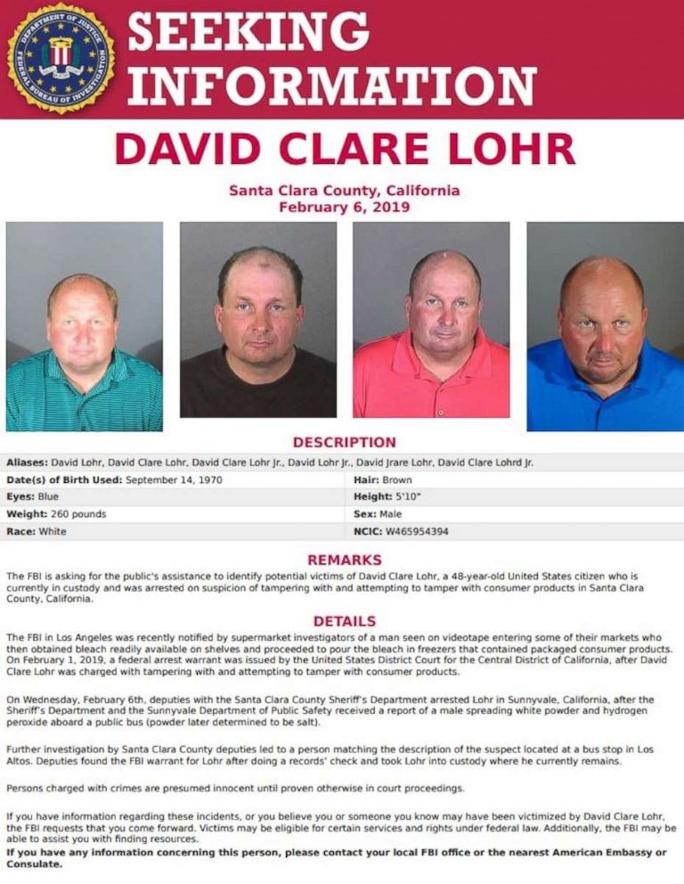 PHOTO: David Lohr, 48, was arrested in Northern California on Wednesday, Feb. 6, 2019. 