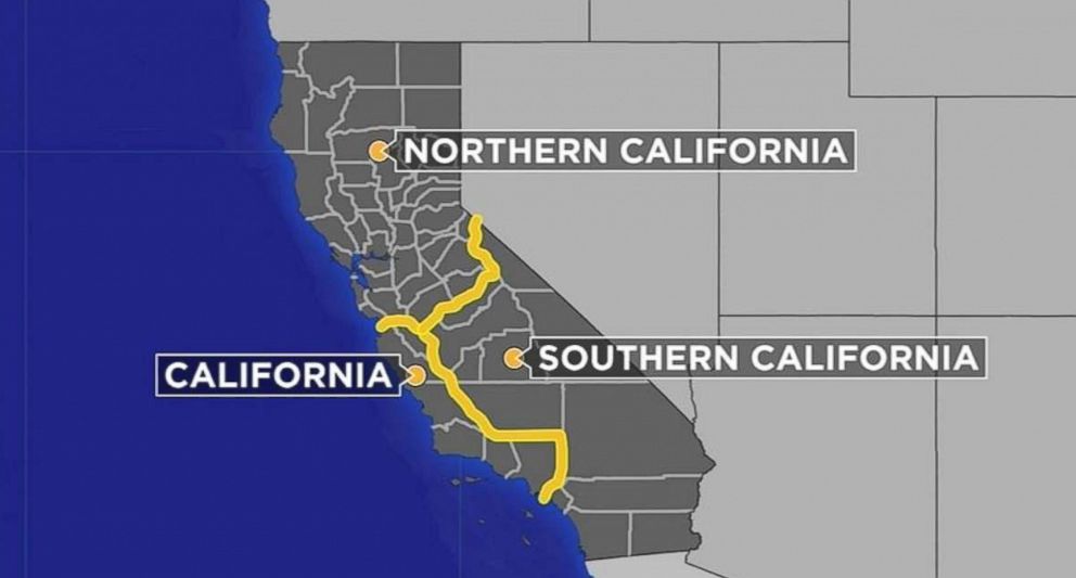 PHOTO: The CAL 3 proposal would split California into three new states: Northern California, California and Southern California.